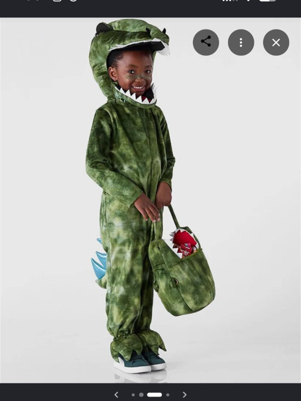 Pottery Barn Light Up T-Rex Costume 2T
